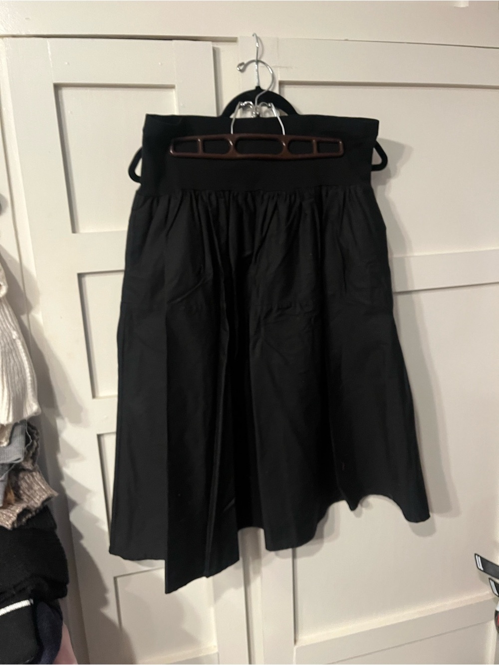 Calvin Klein Black A-Line Midi Skirt